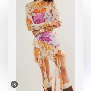 FREE PEOPLE Periwinkle Combo Main Event Maxi Top